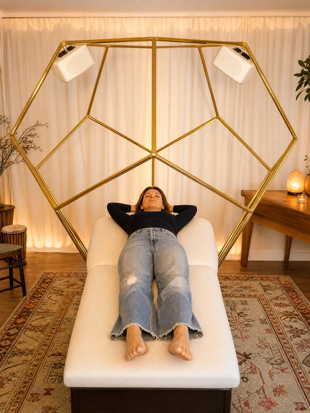 Benedick Howard with the DreamWeaver sound environment, Kensington, London, 2024